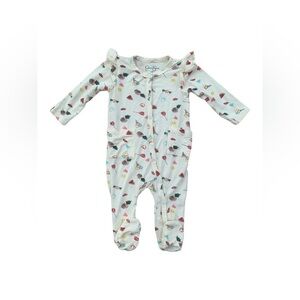 Jessica Simpson Size 3-6 Months Summer Print Footie Pajamas